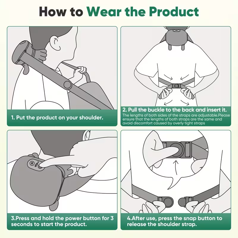 USB Cordless Electric Massager – 6D Hand Simulation Neck and Shoulder Massager, Rechargeable, Portable Design with Included USB Charging Cable