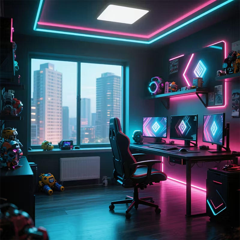 Ergonomic Gaming Chair – 155° Reclining Office Chair with Lumbar Support, Headrest, Fixed Armrests, Manual Recline Handle, Comfortable Cushioned Seat – White/Red/Black Gaming & Home Office Chair